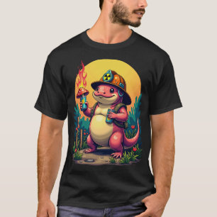 Post Apocalyptische Kitsch Axolotl Paddenstoelen Z T-shirt