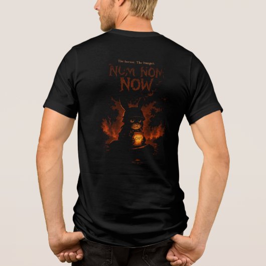 post-apocalyptische konijnensoldaat Tri-Blend shirt (Achterkant)