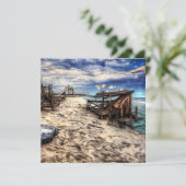 Post Apocalyptische Lege Verlaten Strand Kaart (Staand voorkant)