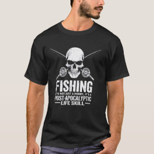 Post-apocalyptische overlevingsvisserij – Essentie T-shirt