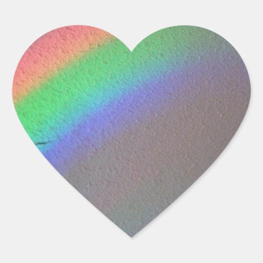post-apocalyptische regenboog hart sticker (Voorkant)