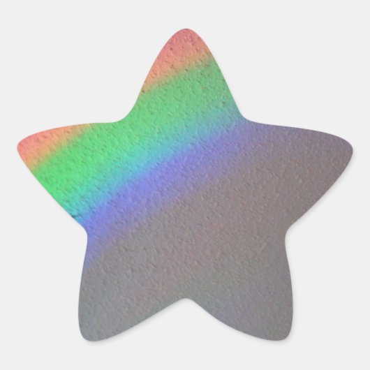 post-apocalyptische regenboog ster sticker (Voorkant)