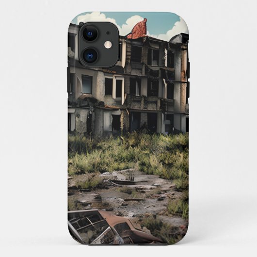 Post-apocalyptische verwoesting | Verlaten gebouwe Case-Mate iPhone Case (Achterkant)