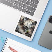 Post-apocalyptische Wildfire Vinyl Sticker (Laptop met iPhone)