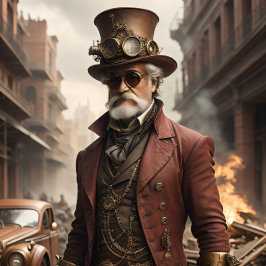 Post-appocalyptic Steampunk Man v1 Tissuepapier