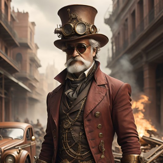 Post-appocalyptic Steampunk Man v1 Tissuepapier