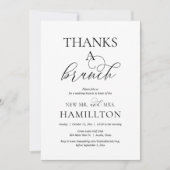 Post bruiloft Brunch, Bedankt een Brunch Uitnodigi Kaart (Voorkant)