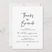 Post bruiloft Brunch, Bedankt een Brunch Uitnodigi Kaart (Voorkant)