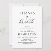 Post bruiloft Brunch, Bedankt een Brunch Uitnodigi Kaart (Voorkant)