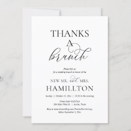 Post bruiloft Brunch, Bedankt een Brunch Uitnodigi Kaart