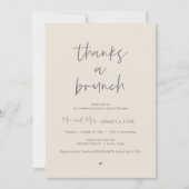 Post bruiloft Brunch, Bedankt een Brunch Uitnodigi Kaart (Voorkant)