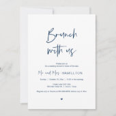 Post bruiloft Brunch, Brunch met newlyweds Inv Kaart (Voorkant)