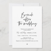 Post bruiloft Brunch, Brunch na het huwelijk Kaart (Voorkant)