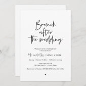 Post bruiloft Brunch, Brunch na het huwelijk Kaart (Voorkant / Achterkant)