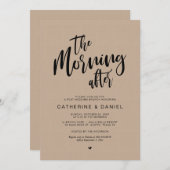 Post bruiloft Brunch, de ochtend erna, Kraft Kaart (Voorkant / Achterkant)