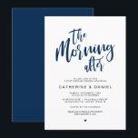 Post bruiloft Brunch, de ochtend na Kaart<br><div class="desc">Een brunch feest plannen met de newlyweds de dag na de bruiloft? Nodig gasten uit met deze "opkomst en glans",  moderne kalligrafie Navy Blue,  design de Post Wedding Brunch Invitation Card. 
Voeg je brunchgegevens toe in het overeenkomende zwarte lettertype/lettertype.

#TeeshaDerrick</div>