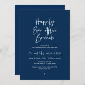 Post bruiloft Brunch, gelukkig altijd na Brunch Kaart (Voorkant / Achterkant)