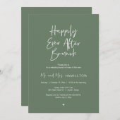 Post bruiloft Brunch, gelukkig altijd na Brunch Kaart (Voorkant / Achterkant)