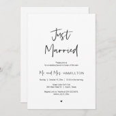 Post bruiloft Brunch, gewoon getrouwd Kaart (Voorkant / Achterkant)