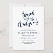Post bruiloft, Brunch met de nieuwigheden, Navy Bl Kaart (Voorkant)