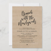 Post bruiloft, Brunch met de pasgetrouwden, Elopem Kaart (Voorkant)