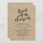 Post bruiloft, Brunch met de pasgetrouwden, Elopem Kaart (Voorkant / Achterkant)