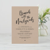 Post bruiloft, Brunch met de pasgetrouwden, Kraft Kaart (Staand voorkant)