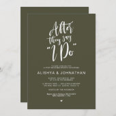 Post bruiloft brunch, rustiek huisje viering kaart (Voorkant / Achterkant)