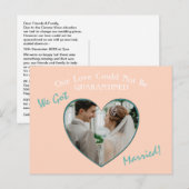 Post Bruiloft Celebration Party Foto Briefkaart (Voorkant / Achterkant)