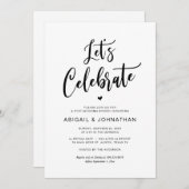 Post bruiloft, Eat, Laten we vieren, Brunch Kaart (Voorkant / Achterkant)