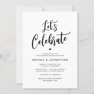 Post bruiloft, Eat, Laten we vieren, Brunch Kaart