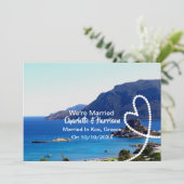 Post Bruiloft Receptie Party Getrouwd in Kos Kaart (Staand voorkant)