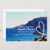 Post Bruiloft Receptie Party Getrouwd in Kos Kaart (Voorkant / Achterkant)