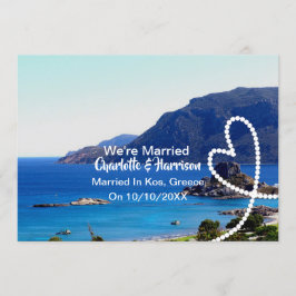 Post Bruiloft Receptie Party Getrouwd in Kos Kaart