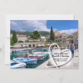 Post Bruiloft Receptie Party Getrouwd in Kroatië Kaart (Voorkant)