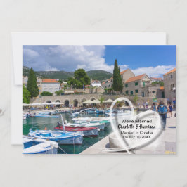 Post Bruiloft Receptie Party Getrouwd in Kroatië Kaart