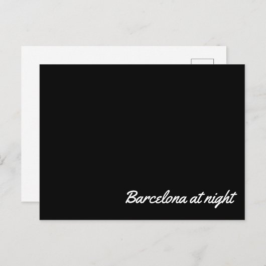 Post card Barcelona at night Briefkaart (Voorkant / Achterkant)