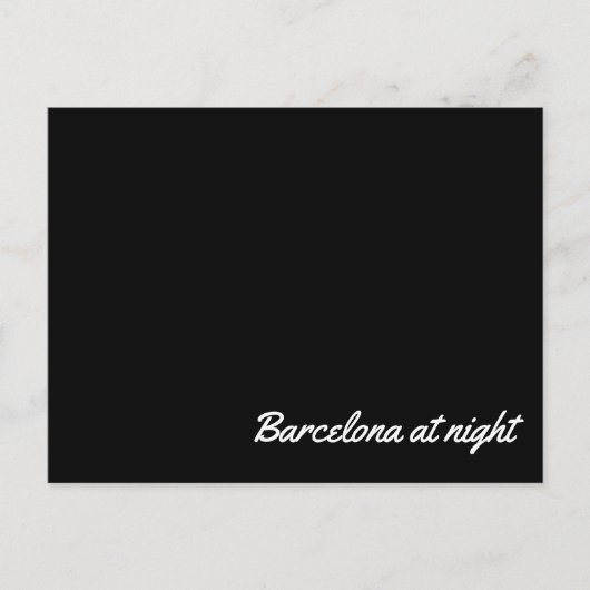 Post card Barcelona at night Briefkaart (Voorkant)