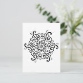 Post Card-Black en White Design Briefkaart (Staand voorkant)