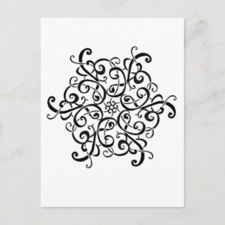 Post Card-Black en White Design Briefkaart