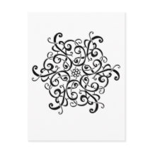 Post Card-Black en White Design