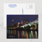 Post Card Cleveland Skyline Briefkaart (Voorkant / Achterkant)
