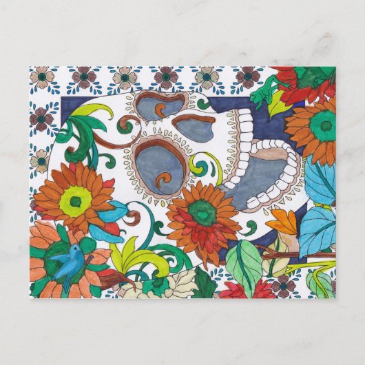 Post Card Day of the Dead 9 Briefkaart (Voorkant)