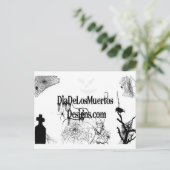 Post Card DiaDeLosMuertosDesign Script Briefkaart (Staand voorkant)