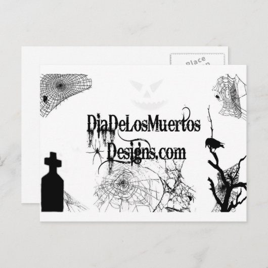 Post Card DiaDeLosMuertosDesign Script Briefkaart (Voorkant / Achterkant)