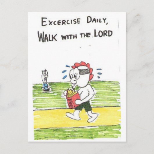 Post Card - Funny Church-tekens Briefkaart (Voorkant)