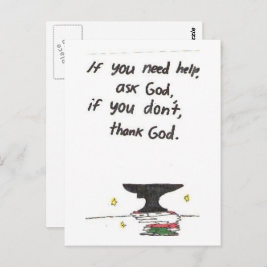 Post Card Funny-kerkborden Briefkaart (Voorkant / Achterkant)