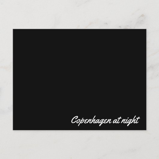 Post-card Kopenhagen 's nachts Briefkaart (Voorkant)