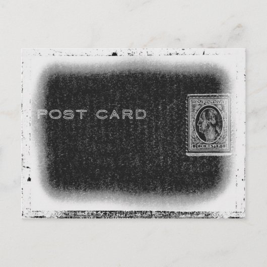 "Post Card" (negatief) Briefkaart (Voorkant)