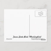 Post Card of Texas State Bird: Mockingbird Briefkaart (Achterkant)